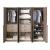Lee Freestanding 3-Piece Wardrobe Closet w/2 Hanging Rods, 4 Drawers, 3 Shoe Storage & 6 Shelves 