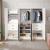 Lee Freestanding 3-Piece Wardrobe Closet w/2 Hanging Rods, 4 Drawers, 3 Shoe Storage & 6 Shelves 