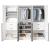 Lee Freestanding 3-Piece Wardrobe Closet w/2 Hanging Rods, 4 Drawers, 3 Shoe Storage & 6 Shelves 