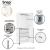 Lee Freestanding 3-Piece Wardrobe Closet 3.0 w/1 Hanging Rod, 3 Shoe Shelves & 1 Basic Shelf 