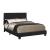 Mauve Leatherette Upholstered Bed, Queen Size