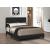 Mauve Leatherette Upholstered Bed, Queen Size