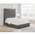 Camille Fabric Button Tufted Bed, Queen Size