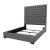 Camille Fabric Button Tufted Bed, Queen Size