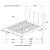 Charity Fabric/Wood Platform Bed, Queen Size