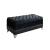 Barzini Tufted Rectangular Trunk w/Nailhead Black