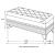 Barzini Tufted Rectangular Trunk w/Nailhead Black