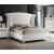 Barzini Velvet/Crocodile Leatherette Wingback Tufted Bed, Queen Size