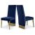 Porsha Velvet Dining Chair with Gold Metal Legs