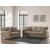 Triston-Peaks Transitional Sofa | Suede-Like Fabric & Accent Pillows