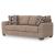 Triston-Peaks Transitional Sofa | Suede-Like Fabric & Accent Pillows