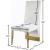 Porsha Velvet Dining Chair with Gold Metal Legs