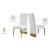 Porsha Velvet Dining Chair with Gold Metal Legs