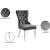 Carmen Velvet Dining Chair with Chrome Metal Legs