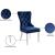 Carmen Velvet Dining Chair with Chrome Metal Legs