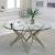 Alvise Glass/Steel Round Coffee Table Set