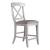 Ocean Isle Linen/Wood X Back Counter Chair