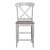 Ocean Isle Linen/Wood X Back Counter Chair