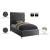 Cruz Velvet Twin Size Bed