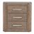 South Bend Wood Nightstand w/Charging Station & 3 Drawers