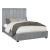 Arles Velvet Vertical Channeled Tufted Bed, Eastern King Size