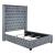 Rocori Velvet Wingback Tufted Bed