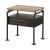 Nicipolis Wood/Metal Side Table/Nightstand