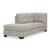 Mahoney 2-Piece Polyester L-Shaped Sectional Sofa w/Left Arm Chaise Facing