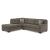 Mahoney 2-Piece Polyester L-Shaped Sectional Sleeper w/Left Arm Chaise Facing