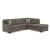 Mahoney 2-Piece Polyester L-Shaped Sectional Sofa w/Right Arm Chaise Facing