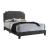 Tamarac Fabric Upholstered Nailhead Panel Bed, Eastern King Size