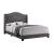 Sonoma Fabric Camel Back Headboard Panel Bed, Queen Size