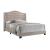 Sonoma Fabric Camel Back Headboard Panel Bed, Eastern King Size