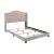 Sonoma Fabric Camel Back Headboard Panel Bed, Queen Size