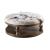 Mika Wood Round Storage Coffee Table w/Fabric Cushion Top