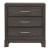 Modern Edge Wood Nightstand w/Charging Station & 3 Drawers