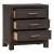 Modern Edge Wood Nightstand w/Charging Station & 3 Drawers