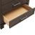 Modern Edge Wood Nightstand w/Charging Station & 3 Drawers