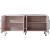 Anastasia 4-Door Wood Veneer Lacquer Sideboard with Acrylic Legs & Gold Tips