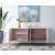 Anastasia 4-Door Wood Veneer Lacquer Sideboard with Acrylic Legs & Chrome Tips