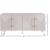 Anastasia 4-Door Wood Veneer Lacquer Sideboard with Acrylic Legs & Chrome Tips