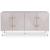 Anastasia 4-Door Wood Veneer Lacquer Sideboard with Acrylic Legs & Chrome Tips