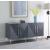 Anastasia 4-Door Wood Veneer Lacquer Sideboard with Acrylic Legs & Chrome Tips