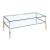 Tanika Glass/Metal Storage Coffee Table Set
