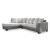 SM Clairette Court 2-Piece Polyester Fabric L-Shaped Sectional Sofa