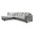 SM Clairette Court Fabric/Faux Leather Left 2-Piece Sectional w/Chaise
