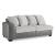 SM Clairette Court Fabric/Faux Leather Left 2-Piece Sectional w/Chaise