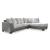 SM Clairette Court Fabric/Faux Leather Right 2-Piece Sectional w/Chaise