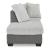 WRS Clairette Court Fabric/Faux Leather Right 2-Piece Sectional w/Chaise