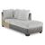 SM Clairette Court Fabric/Faux Leather Right 2-Piece Sectional w/Chaise